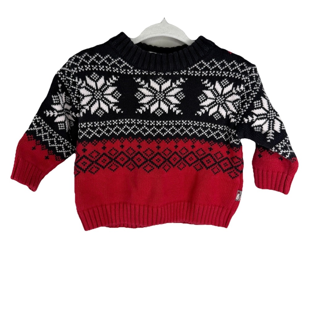 KRU Boy's Size 6-9 months Warm Sweater Long Sleeve | Knit Good Condition Festive